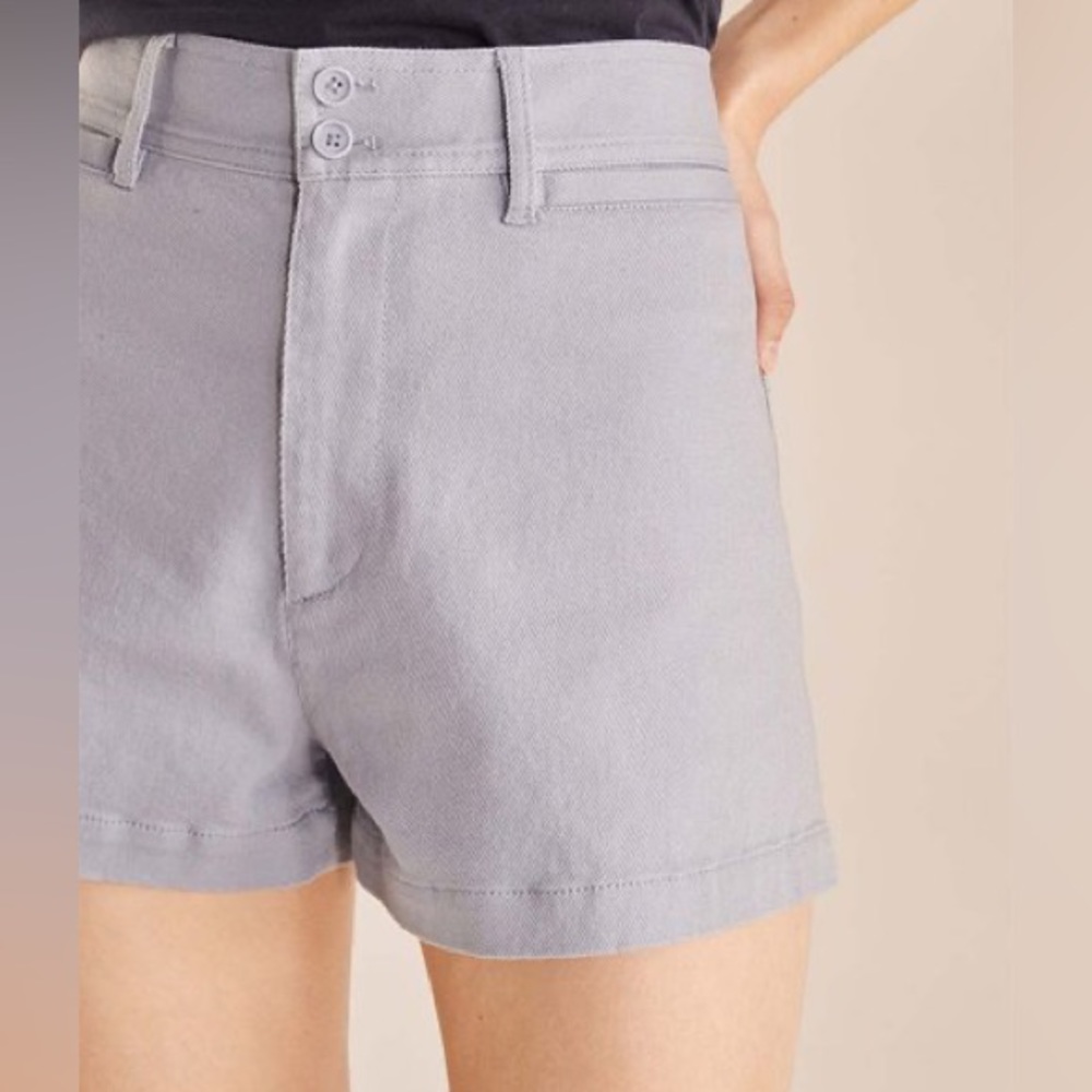 Rebecca Taylor Cornflower Blue Twill Shorts 0
